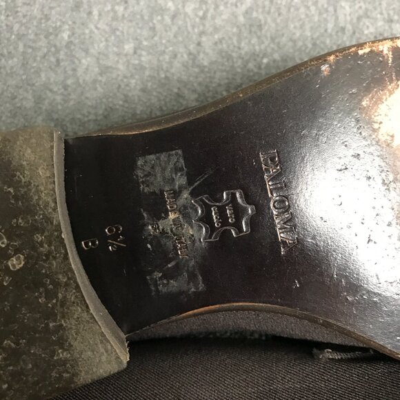 Paloma Made In Italy Women's 6.5B Brown Canvas Slip On Square Toe Pump Loafers - Picture 9 of 9